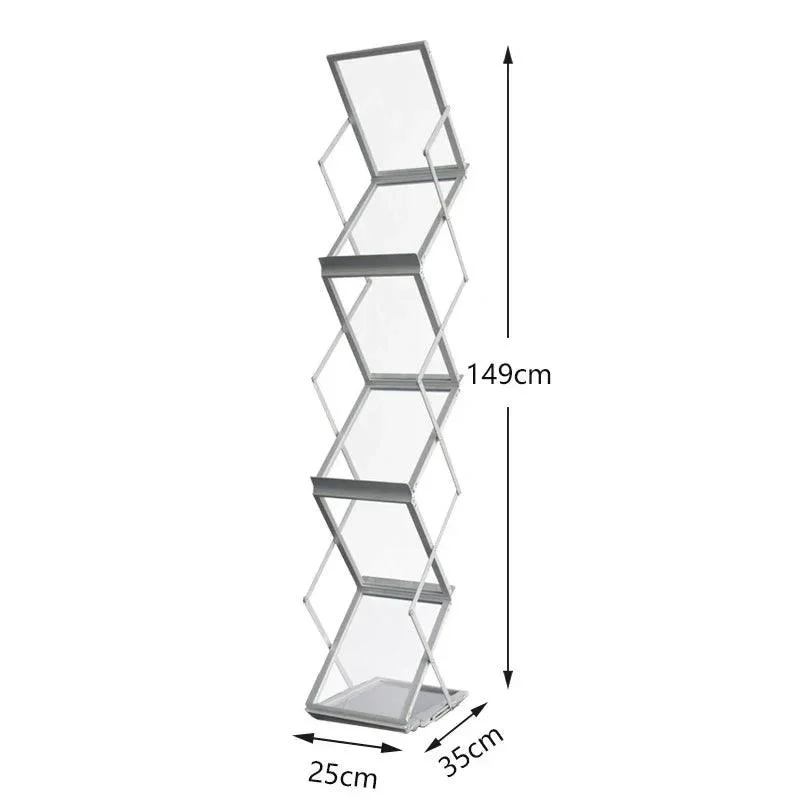 sturdy-foldable-aluminium-book-shelf-541225 Sturdy Foldable Aluminium Book Shelf 541225