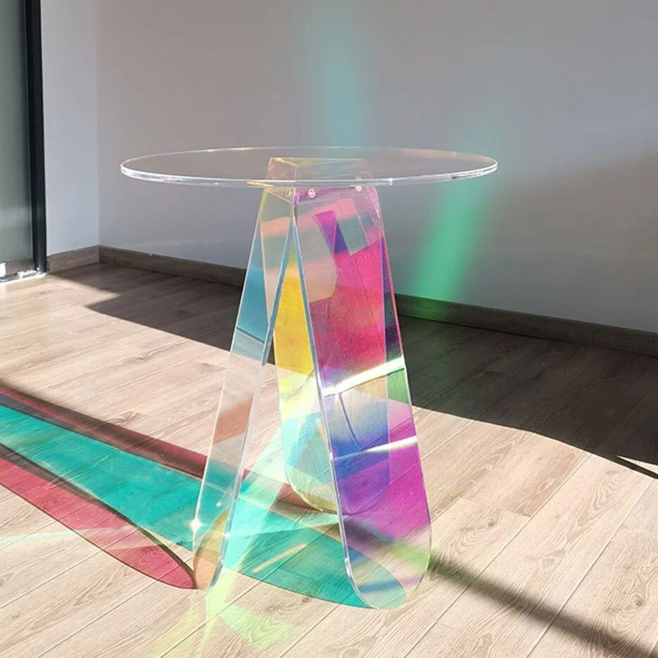stylish-iridescent-acrylic-side-table-240029 Stylish Iridescent Acrylic Side Table 240029