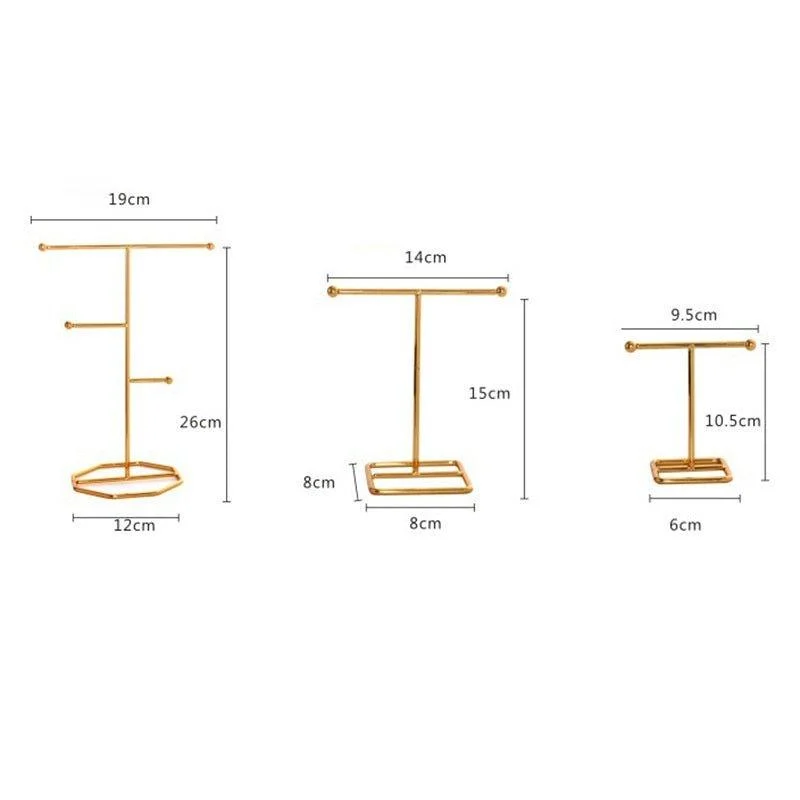 t-bar-wrought-iron-jewellery-display-organiser-109620 T Bar Wrought Iron Jewellery Display Organiser 109620