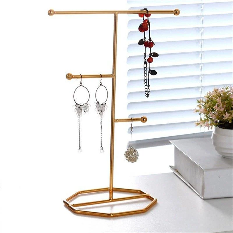 t-bar-wrought-iron-jewellery-display-organiser-354672 T Bar Wrought Iron Jewellery Display Organiser 354672