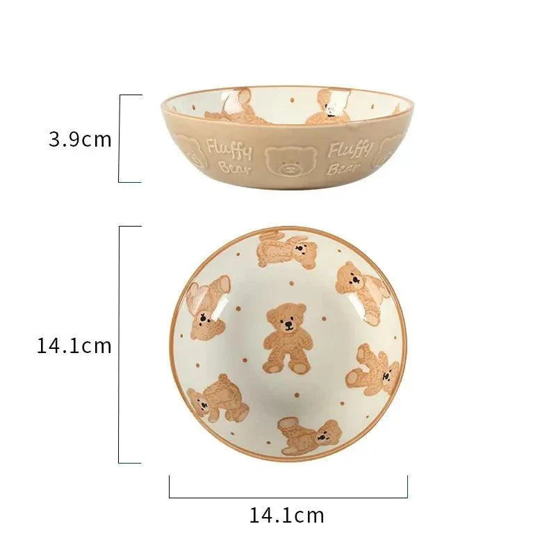 teddy-bear-ceramic-plate-bowl-dinnerware-set-350064 Teddy Bear Ceramic Plate Bowl Dinnerware Set 350064