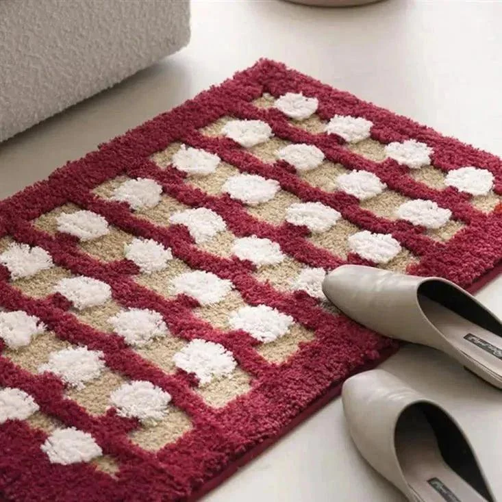 thick-checked-tufted-bathroom-mat-567935 Thick Checked Tufted Bathroom Mat 567935