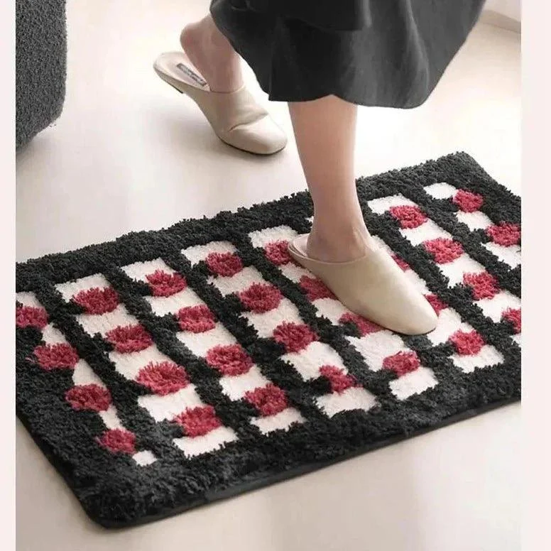 thick-checked-tufted-bathroom-mat-619728 Thick Checked Tufted Bathroom Mat 619728