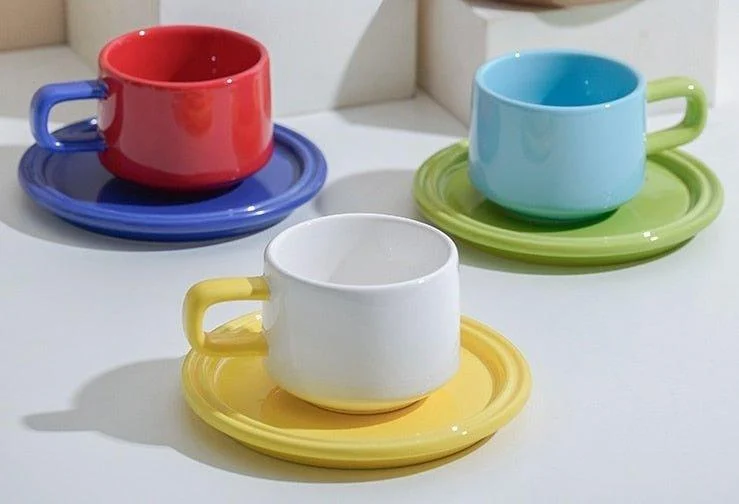 three-piece-ceramic-cups-and-saucers-set-224066 Three Piece Ceramic Cups And Saucers Set 224066