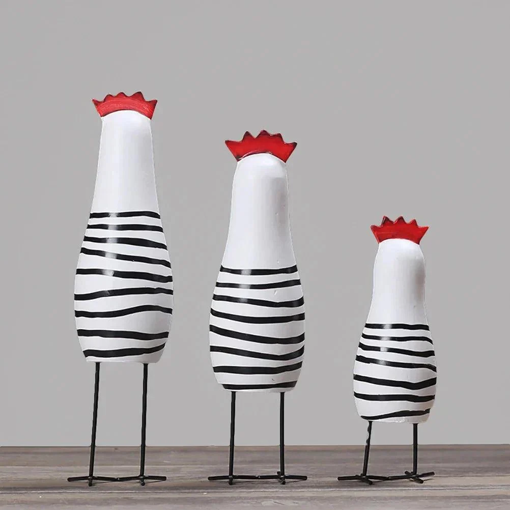 three-piece-wooden-rooster-figurines-set-475945 Three Piece Wooden Rooster Figurines Set 475945