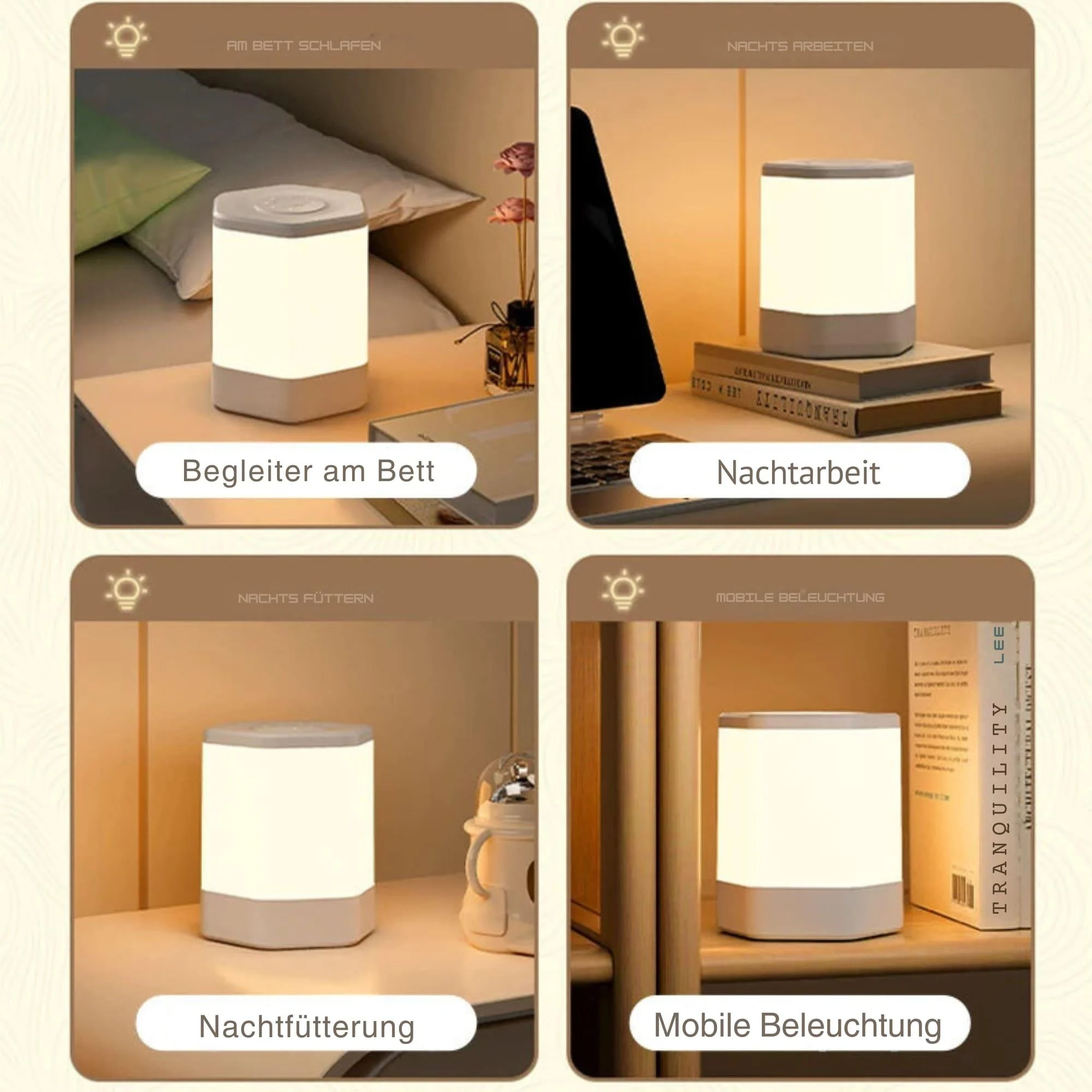 Touchshine Moderne Tischlampe Touch Steuerung Led Elegant Minimalistisch Ambiente Xlumina 6