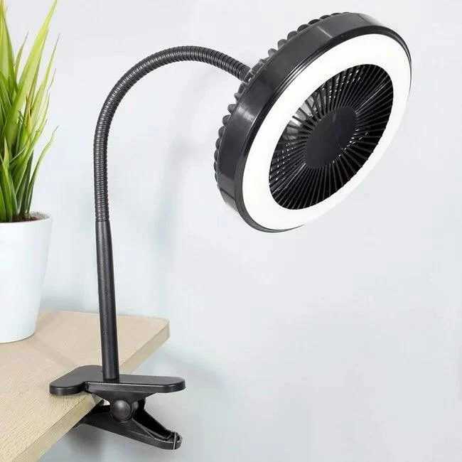 Tragbarer 2 In 1 Ventilator Mit Leds Und Clip Mani 1
