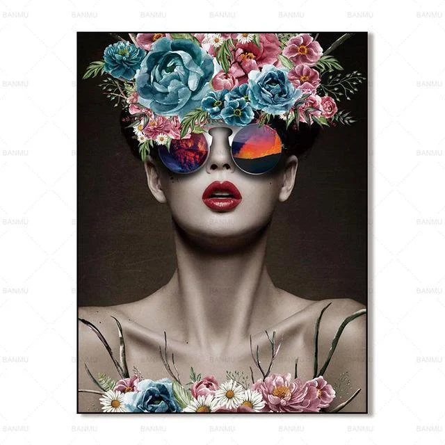 trippy-abstract-flower-girl-with-sunglasses-reflection-poster-409498 Trippy Abstract Flower Girl With Sunglasses Reflection Poster 409498