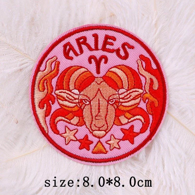 twelve-constellations-astrology-and-witchcraft-embroidered-iron-on-patches-643760 Twelve Constellations Astrology And Witchcraft Embroidered Iron On Patches 643760