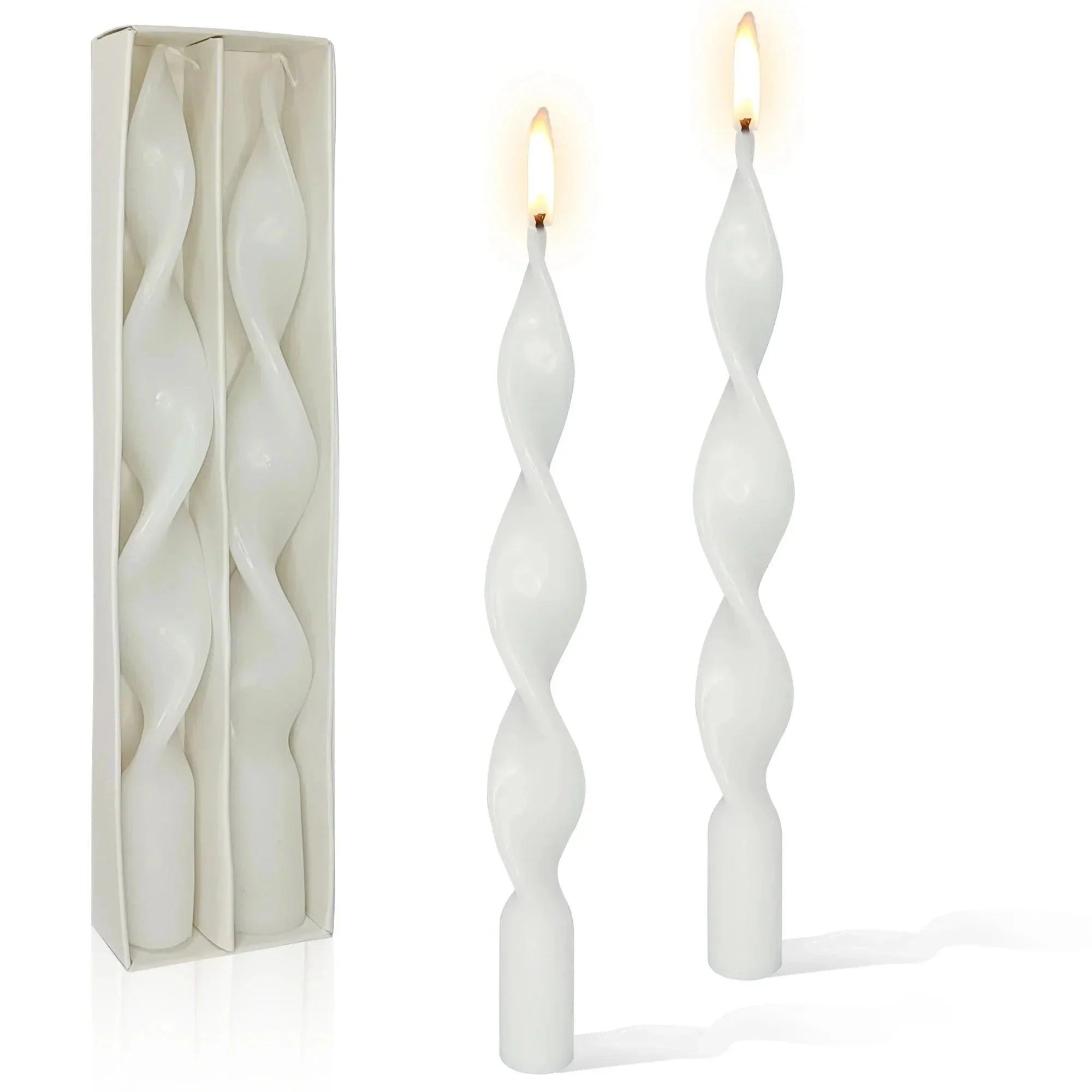 two-piece-twisted-tapered-candle-set-420594 Two Piece Twisted Tapered Candle Set 420594