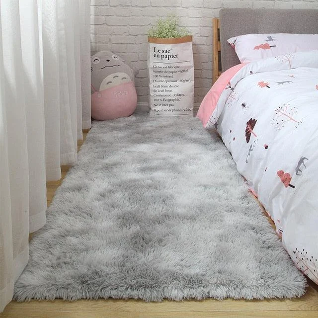 v-267123799__-654565064 Pink Grey Classic Carpet Shaggy Rugs for Children Soft Mat Living Room - ISTANBULLU LTD