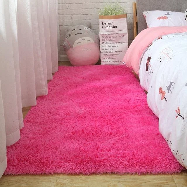 v-67760608__-62999631 Pink Grey Classic Carpet Shaggy Rugs for Children Soft Mat Living Room - ISTANBULLU LTD