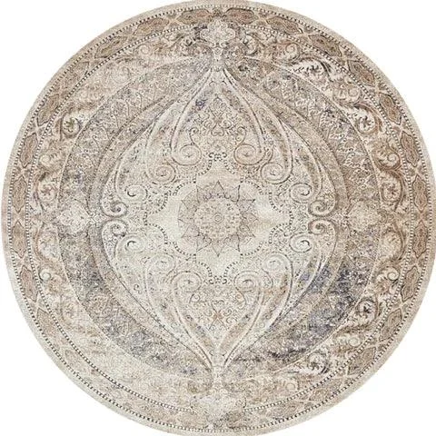 v-68__-1273507249 Round Vintage Premium Rug Carpet Living Room Decoration Washable for Lounge Non-slip - ISTANBULLU LTD