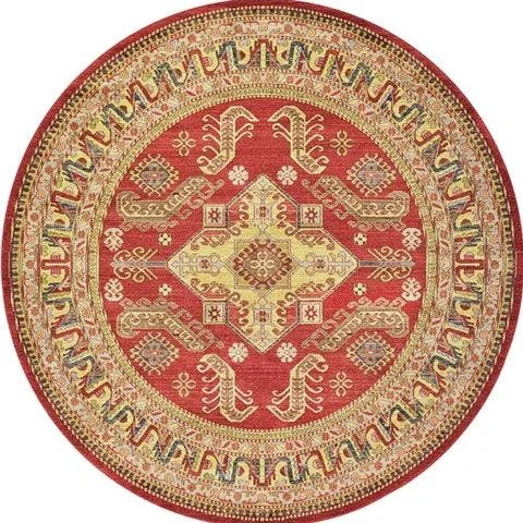 v-73__-1279015087 Round Vintage Premium Rug Carpet Living Room Decoration Washable for Lounge Non-slip - ISTANBULLU LTD