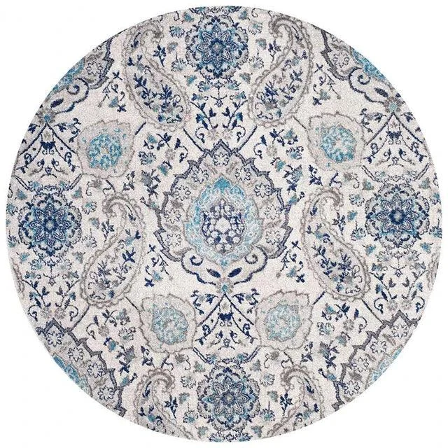 v-90__-776314513 Round Vintage Premium Rug Carpet Living Room Decoration Washable for Lounge Non-slip - ISTANBULLU LTD