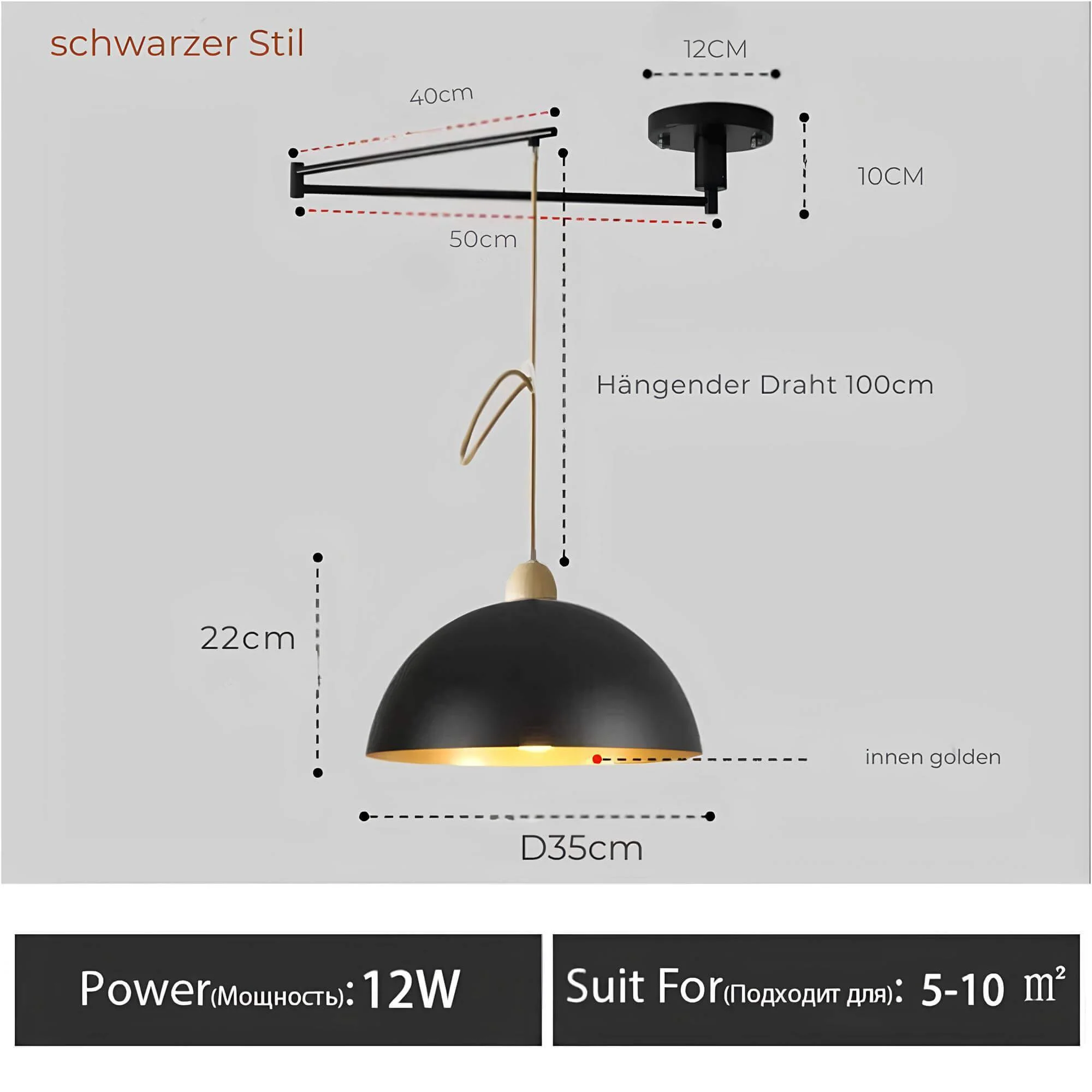 Verstellbare Led Leuchte Modernes Design 15w Neutralweiss Schwarz Weiss Xlumina 10