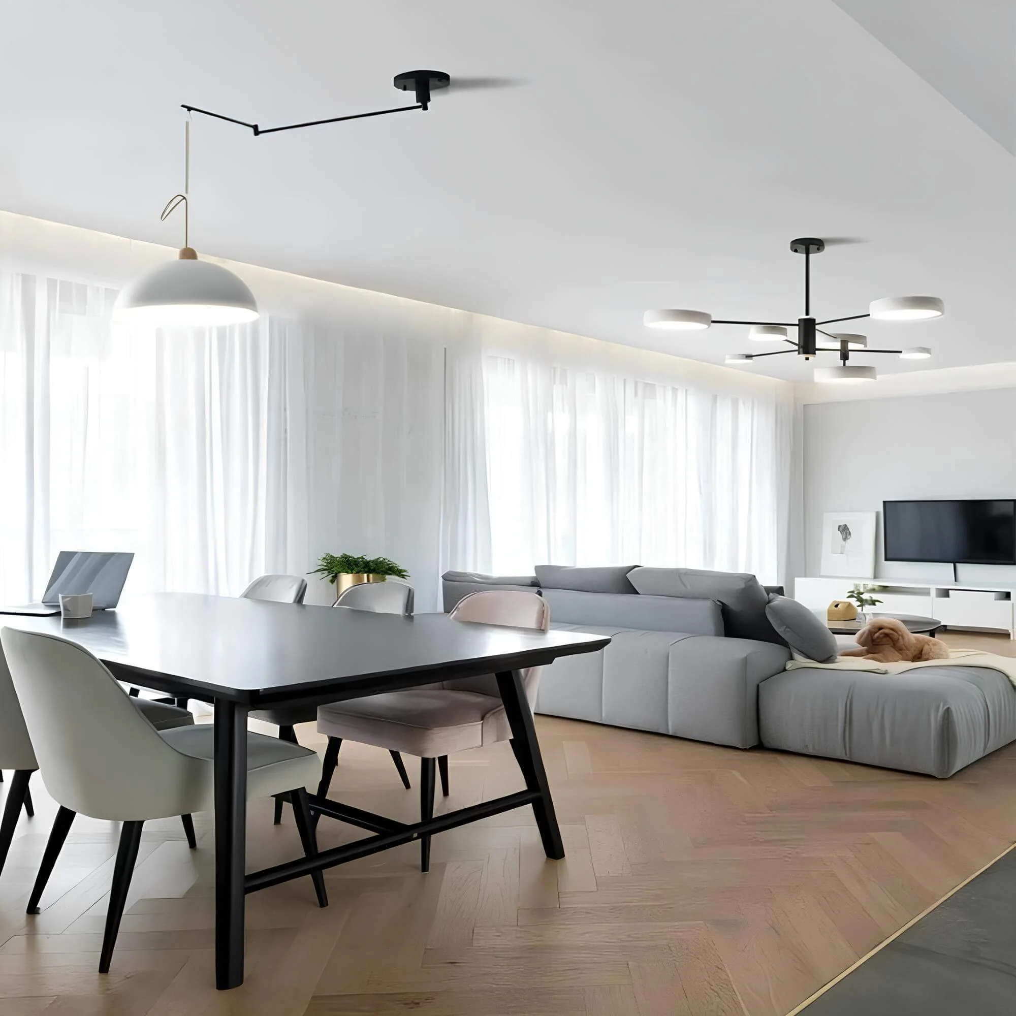 Verstellbare Led Leuchte Modernes Design 15w Neutralweiss Schwarz Weiss Xlumina 3