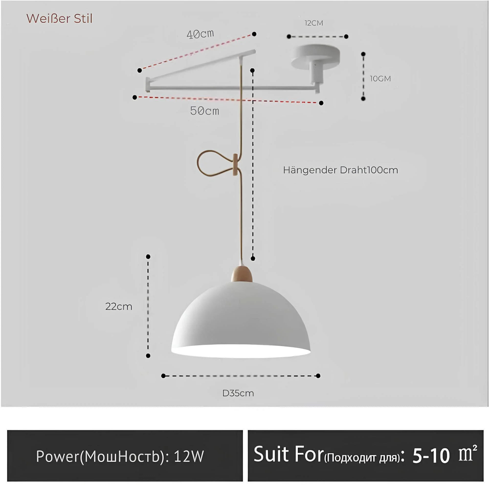 Verstellbare Led Leuchte Modernes Design 15w Neutralweiss Schwarz Weiss Xlumina 7