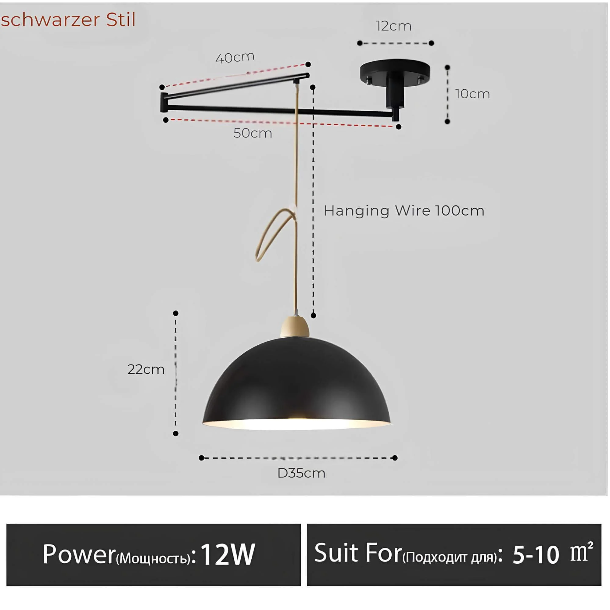Verstellbare Led Leuchte Modernes Design 15w Neutralweiss Schwarz Weiss Xlumina 9