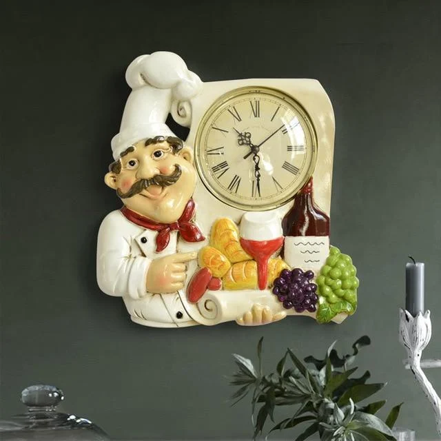 Vintage Italian Chef Wall Clock 643210