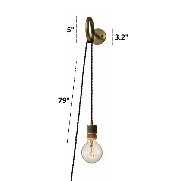 Homeko hanging ring wall sconce dimensions