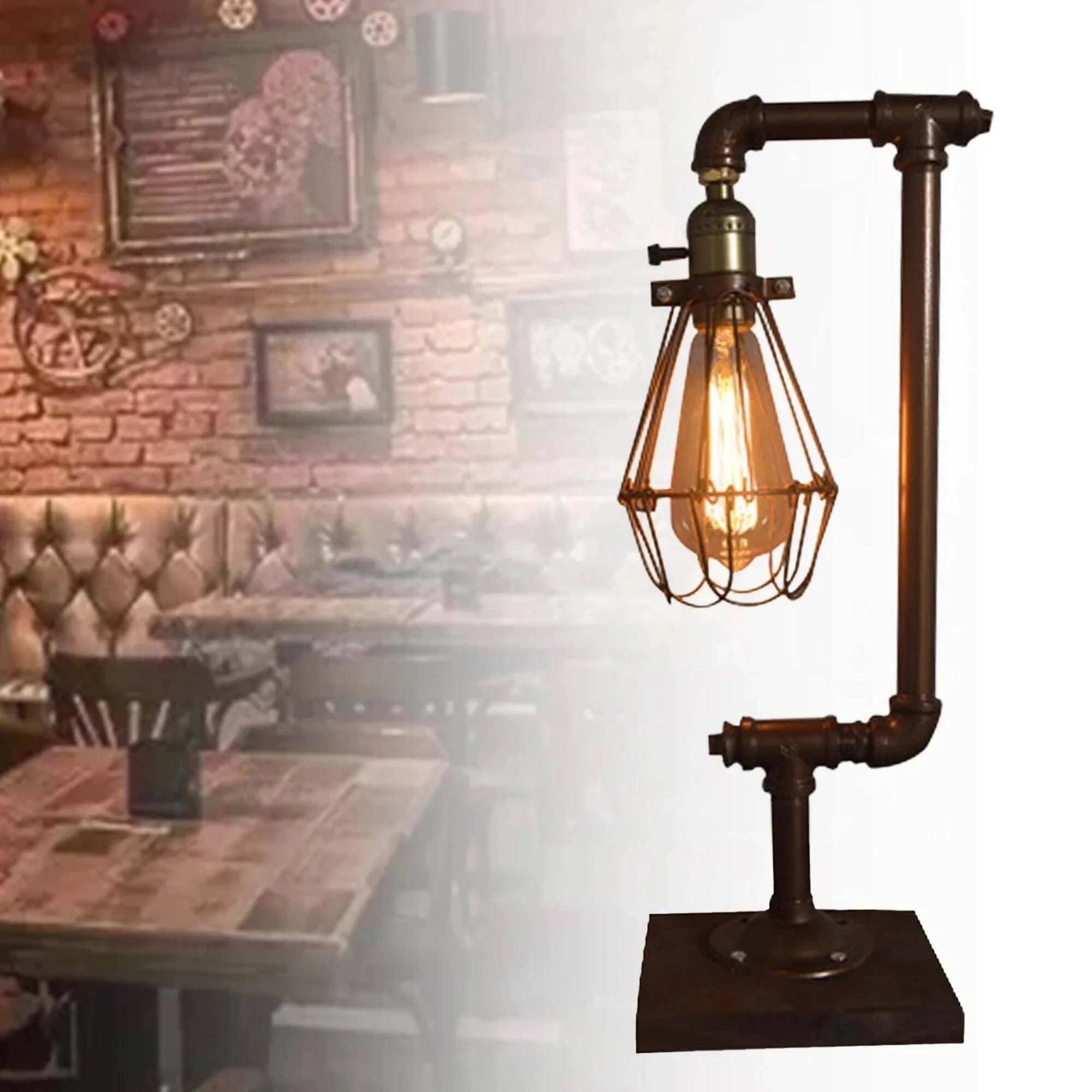 Vintageessence Metall Tischlampe Vintage Led Tischlampe Schwarz Messing Silber Bronze Xluminia 2