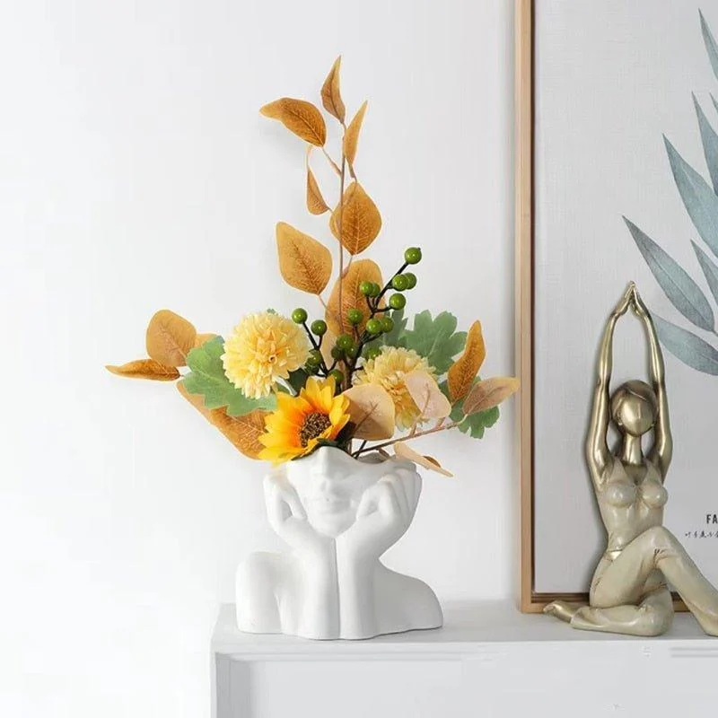 white-ceramic-shy-girl-decorative-vase-695751 White Ceramic Shy Girl Decorative Vase 695751