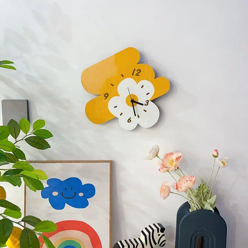 wooden-cartoon-art-flower-wall-clock-799880 Wooden Cartoon Art Flower Wall Clock 799880