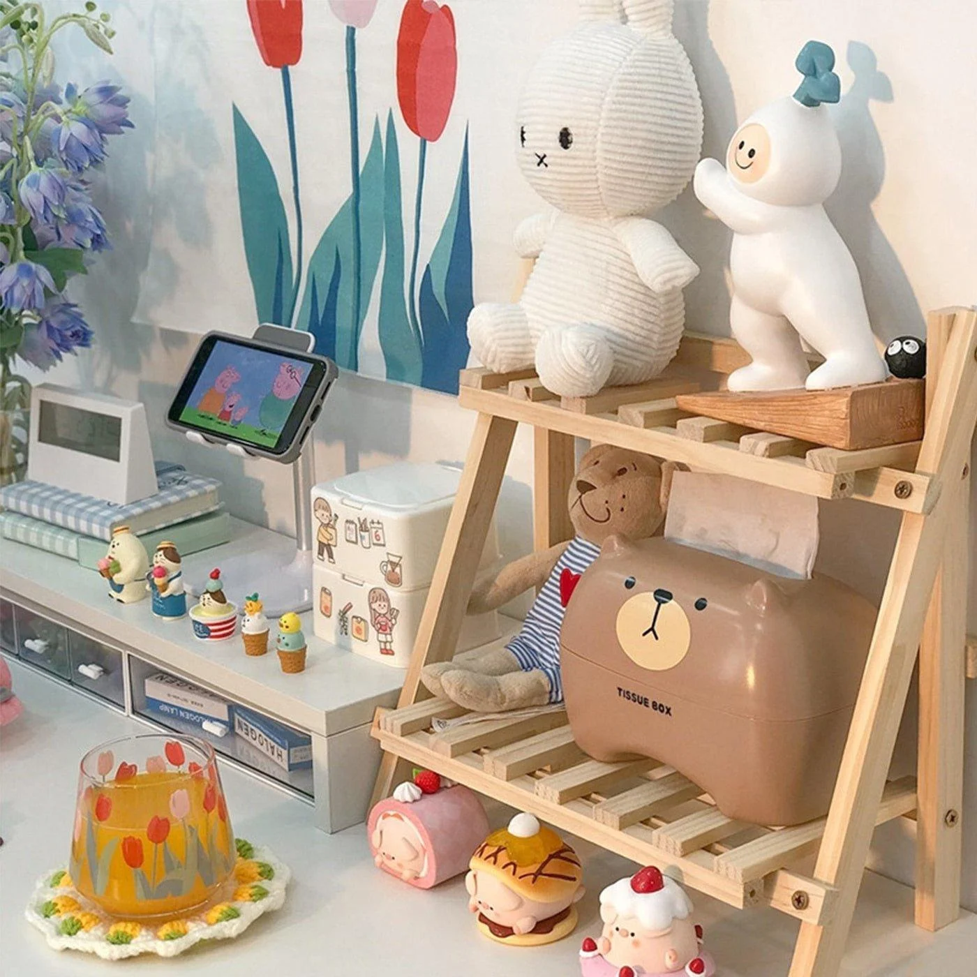 wooden-double-layer-storage-racks-706982 Wooden Double Layer Storage Racks 706982