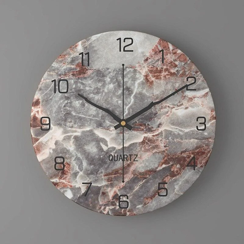 wxaHNordic-Mode-Klok-Muur-Home-Decor-Marmeren-Textuur-Metalen-Woonkamer-Ronde-12Inch-Horloge-Reloj-De-Pared Wxahnordic Mode Klok Muur Home Decor Marmeren Textuur Metalen Woonkamer Ronde 12inch Horloge Reloj De Pared