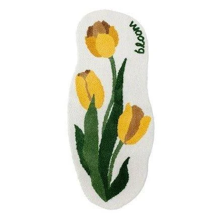 Yellow Tulips Rug Patchandbagel 563045